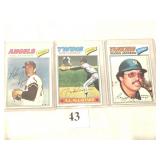 3 - 1977 TOPPS #10 REGGIE JACKSON, #120 ROD