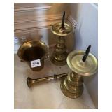 CANDLE STICKS, REST, DISH