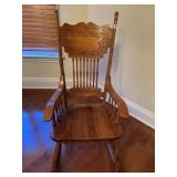 OAK ROCKER PRESSED BACK VERY GOOD CONDITION