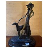 BRONZE MARBLE BASE TITLED ARISTOCRAT BY CHIPARUS