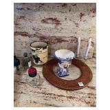 GIBENOT GLASSES AND VASE PORTUGAL