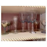 9 ASSORTED STEMWARE GLASSES