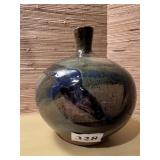 FOGL GLAZED POTTERY VASE 6.5" H