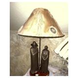 LAMP MEXICAN MAN AND WOMAN 32" H UNIQUE SHAD WITH