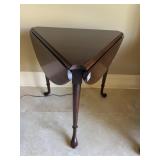 TRIANGLE DROP SIDE TABLE CHERRY WOOD