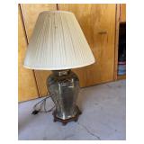 BRASS LAMP WITH SHADE