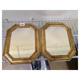 GOLD ACCENT PAIR MIRRORS 11" X 9"
