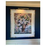 HORNING SIGNED PAINTING ON CANVAS MASSIVE CARVED