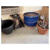 GLAZED PLANTERS 2 W/ LINER
