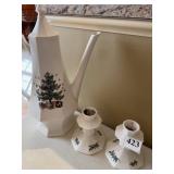 NIKKO TEAPOT, CANDLESTICKS