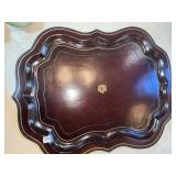 MAITLAND SMITH 31" X 23" LEATHER TOP SCALLOPED