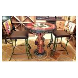 HAND CRAFTED PEDESTAL TABLE 36" ROUND X 41" H -