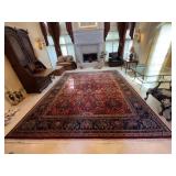 WOOL RUG BEAUTIFUL BLUES AND RED 12