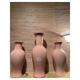 PINK VASES 3 SIZES 12.5" X 16" HAEGAR