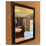BLACK AND GOLD BEVELED MIRROR