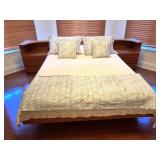 OAK KING SIZE HEADBOARD 2/ 2 SIDE 3 DRAWER