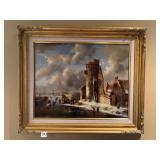 G. SCHROTER PAINTED ON BOARD 22" X 26" - WINTER