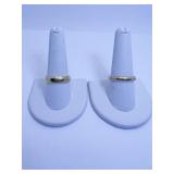 14K - 9 & 10.5 RINGS ONE ETCHED - 7.27 DWT