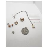 MINIATURE 10 COMMANDMENTS, SCHOOL RING, CORAL