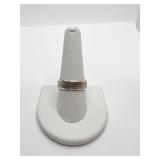 14K WHITE GOLD BRUSH FINISH RING - SZ. 10 - 3.57