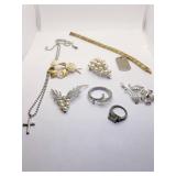 COSTUME GROUP PINS, RINGS ETC.