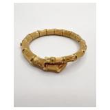 18K BAMBOO DESIGN BRACELET WITH SAFETY CLASP