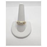 14K- 5 CENTER DIAMOND BAND SZ. 10.5 -5.74 DWT