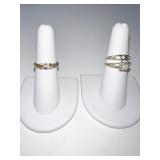 WEDDING SET 14KT INTERLOCKING2.75, 10K RING 1.5