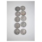 10 SILVER QUARTERS 64 BACK
