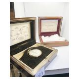 LECOULTRE WOOD WATCH BOX VELVET LINED AND WALNUT