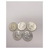 FRANKLIN HALVES - 1959-P- 1963P - MS 60+