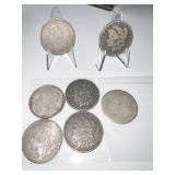 MORGAN DOLLARS 1889P, 1894O, 1882S, 1902P, 1921P,