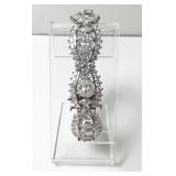 EXQUISITE PLATINUM DIAMOND BRACELET WITH APPROX