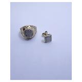 10K RING SZ. 9.5 - OPEN DESIGN SIDE 2.94 DWT;