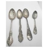 THREE STERLING SPOONS BRYAN OHIO, WILKES BARRE,