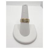 GOLD UNMARKED WEDDING BAND TWO TONE GOLD SIZE 8.5
