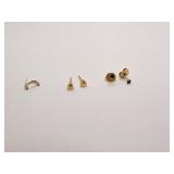 STUD EARRINGS BELIEVE GOLD .61 DWT