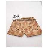 ZIPPER COIN HOLDER GENUINE LEATHER "WHEN THIS IS