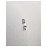 COSTUME PIERCED EARRING CLEAR STONE