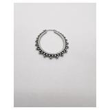 SILVER TONE PIECED EARRING