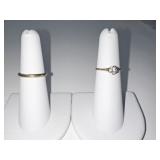 14KT WEDDING BAND SET WITH DIAMOND 2.4 DWT