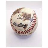 BASEBALL TOMMY LASORDA - BROWN MARKS ON BALL