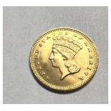 1889 GOLD DOLLAR 0.11 TROY OZ.