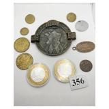 LAPENSEE FRANCAISE ASH TRAY WITH HOT AIR BALLOON,