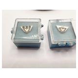 10K SERVING PIN WITH DIAMOND AND 2 SCREW BACKS &