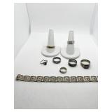 6 RINGS - 1- 1914 OLYMPICS, CHILD RING, 17.75 DWT