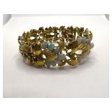 14K LEAF DESIGN GOLD AND OPAL BRACELET 6.5" 28.93