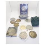 QUEEN MARY MEDAL 1970; DFW AIRPORT COIN; PROJECT