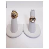 10K 1957 CLASS RING WRAPPED TAPE ON BACK & 2ND