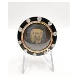 14K GOLD PIN/ PENDANT W/ 10 DIAMOND BLACK